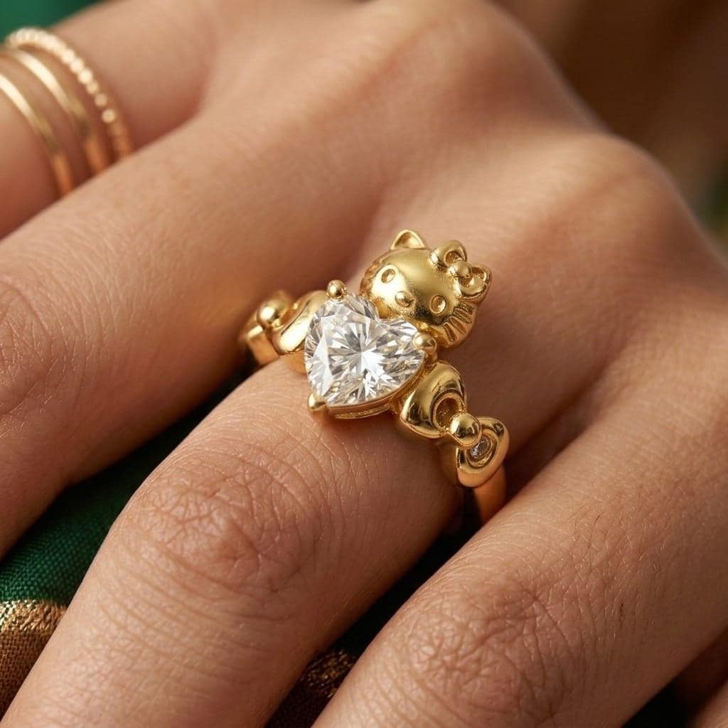 Hello kittys ring - Etsy 日本