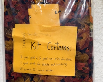 Kit para hacer patchwork. Amigos emplumados de otoño. Aún en su embalaje original.