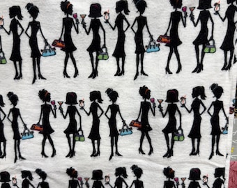 Franela para salir de chicas. 2 yardas. Nueva, pero lavada. Orillos intactos. Muy suave y divertida.