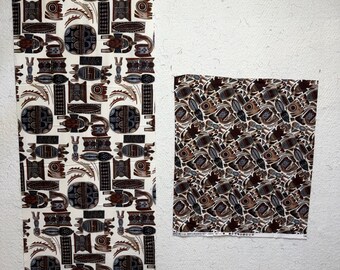 Piezas de tela de Timeless Treasures: Material para manualidades con estampado tribal llamativo.