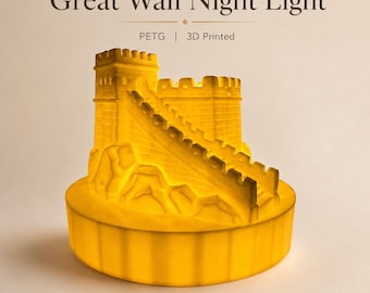 Great Wall Night Light Pen Holder, 3D Printed PETG China Landmark Lamp, Desk Organizer, Bedside Light, Travel Gift