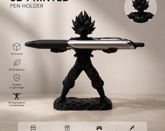 Portalápices estilo anime, organizador de escritorio de PETG impreso en 3D, decoración de escritorio para gamers, soporte para bolígrafos con figura genial, regalo único para la oficina