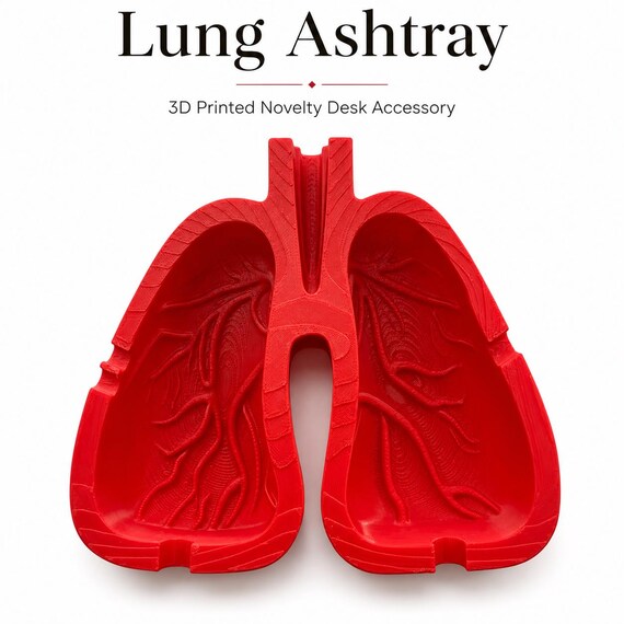 Lung Ashtray, 3D Printed Quit Smoking Reminder, Anatomical Lung