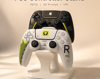 Soporte para mando de PS5, soporte doble para mando impreso en 3D de PETG, decoración para escritorio de videojuegos, regalo para gamers, regalo para él.