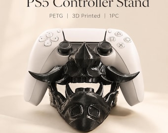 Soporte para mando de PS5, soporte para mando con forma de calavera de demonio impreso en 3D en PETG, decoración para escritorio de gamer, regalo para él.
