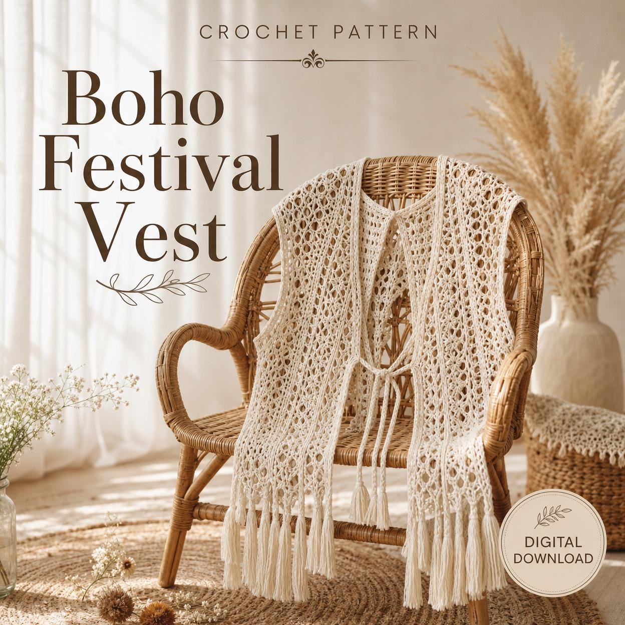 Boho Festival Crochet Vest