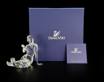 Sirena de cristal Swarovski 1012358 / Figura de fantasía descatalogada / Exclusivo estuche de exhibición mítico con certificado