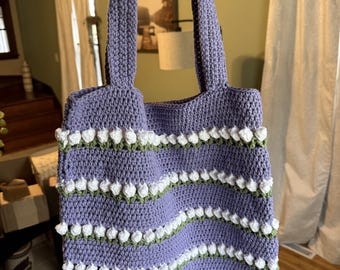 Custom Crochet Tulip Tote Bag
