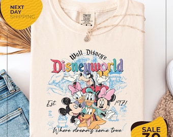 Comfort Colors® Vintage Walt Disney Disneyworld Est 1971 Shirt | Disneyworld Shirt | Disney Family Vacation 2025 Shirt | Disney Trip Shirts