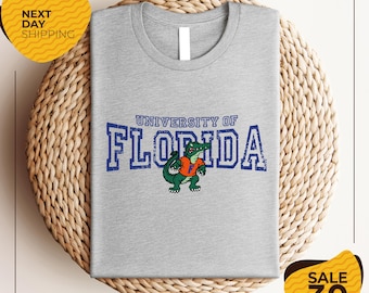 chemise vintage Floride |  Chemise rétro Floride | Chemise en alligator | Cadeaux de Noël |  Cadeau pour fan de football universitaire | Chemise universitaire | Équipes