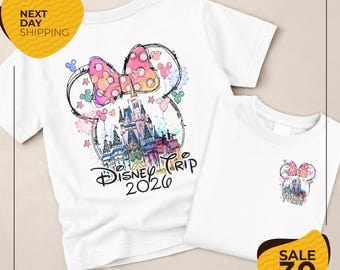 Custom Disney Vacation 2026 | Family Vacation 2026 Shirts | Disney Trip 2026 Shirt | Disneyland Shirts | Disney Couple Shirts | Disneyworld