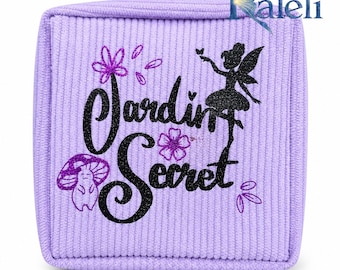 Intiem tasje voor een zwarte fluwelen tas – discrete opbergruimte voor hygiëneproducten – elegant handgemaakt damestasje