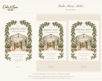 Flyer & Poster - Cedar Botanical Business Canva Template