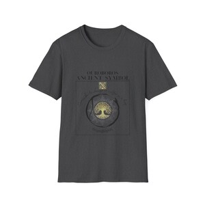Ouroboros T Shirt, Esoteric Philosophy Tee, Sacred Geometry Snake Graphic, Occult Streetwear image 6