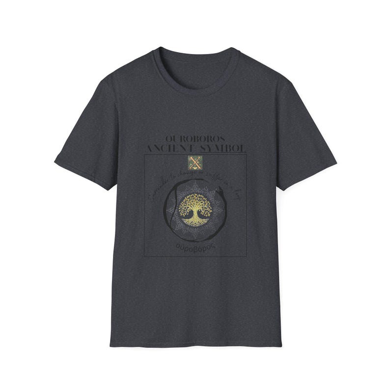 Ouroboros T Shirt, Esoteric Philosophy Tee, Sacred Geometry Snake Graphic, Occult Streetwear image 9