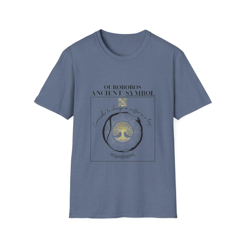 Ouroboros T Shirt, Esoteric Philosophy Tee, Sacred Geometry Snake Graphic, Occult Streetwear image 8