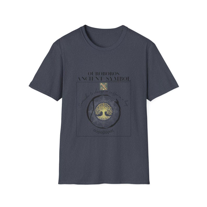 Ouroboros T Shirt, Esoteric Philosophy Tee, Sacred Geometry Snake Graphic, Occult Streetwear image 10