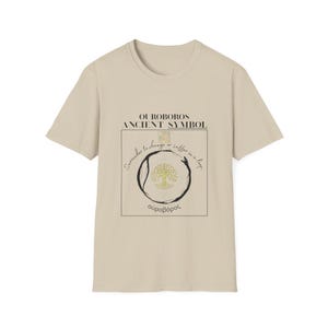 Ouroboros T Shirt, Esoteric Philosophy Tee, Sacred Geometry Snake Graphic, Occult Streetwear image 4