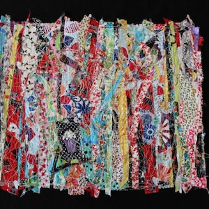 Abstract Fabric Textile Art Collage - Wall or TableTop Art - Layered Cotton Fabric Art  14 W x 11 H inches
