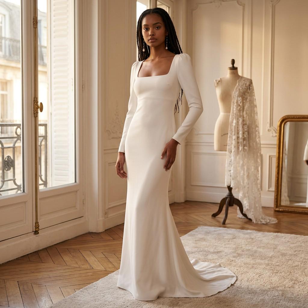 Simple White Dresses With Train - Etsy
