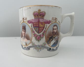 1911 Coronation of Queen Mary and George V Commemorative Mug