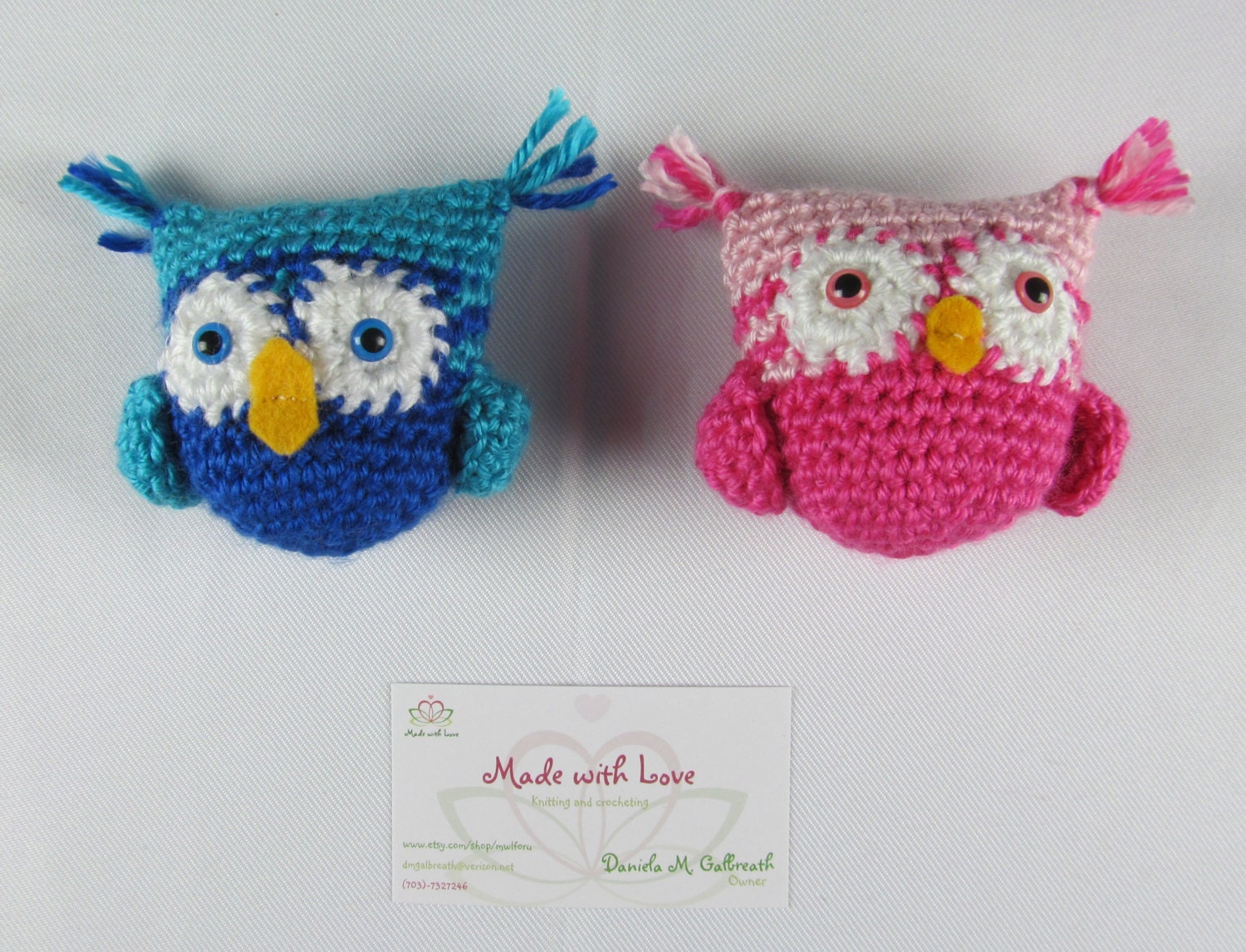 Mini owls in crochet