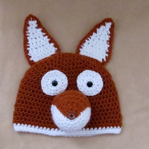 Foxie the Friendly hat, animal hat, crochet animal hat, winter hat, 3d animal hat, fox hat