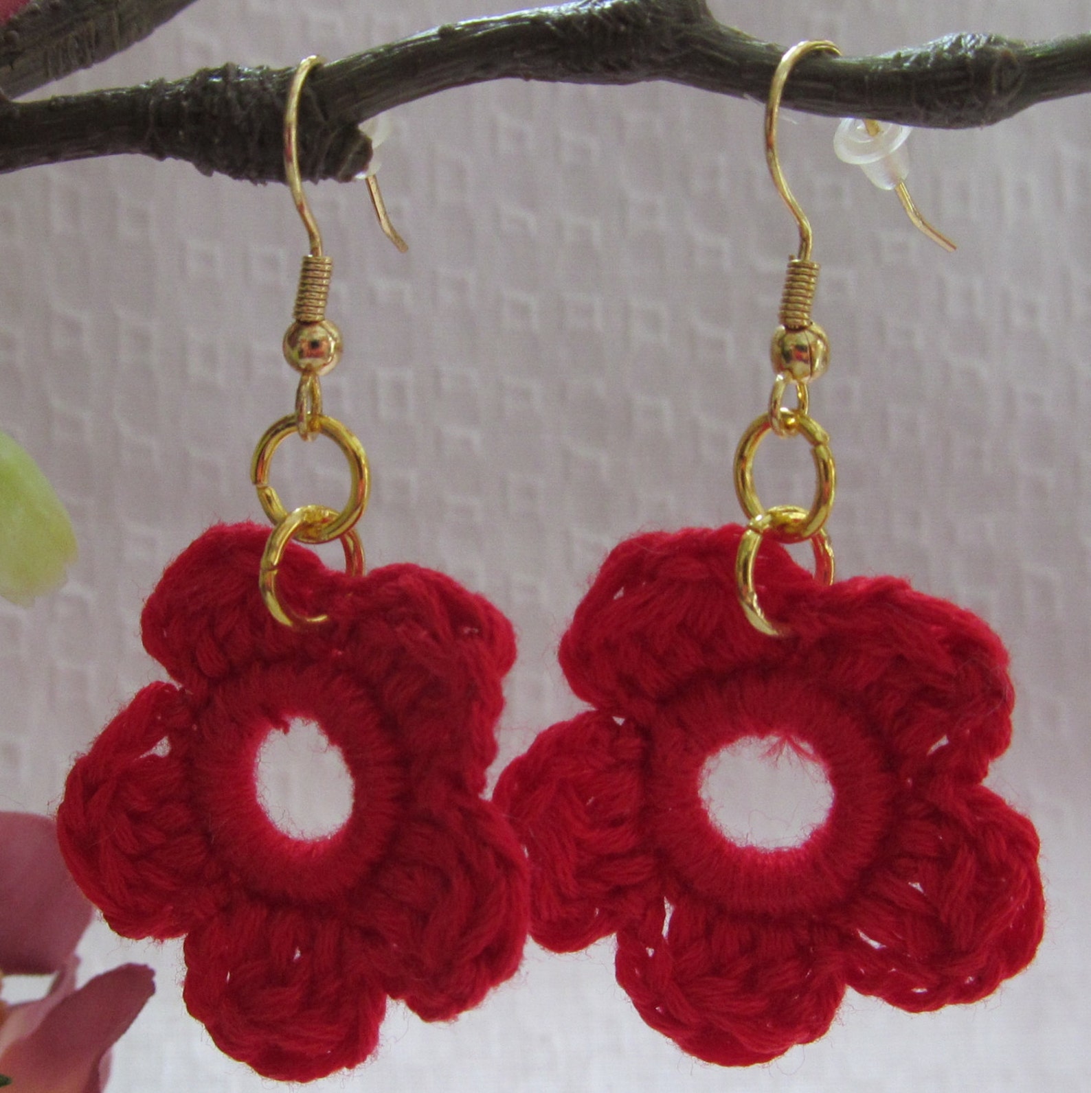 Spartina Crochet Flower Earrings