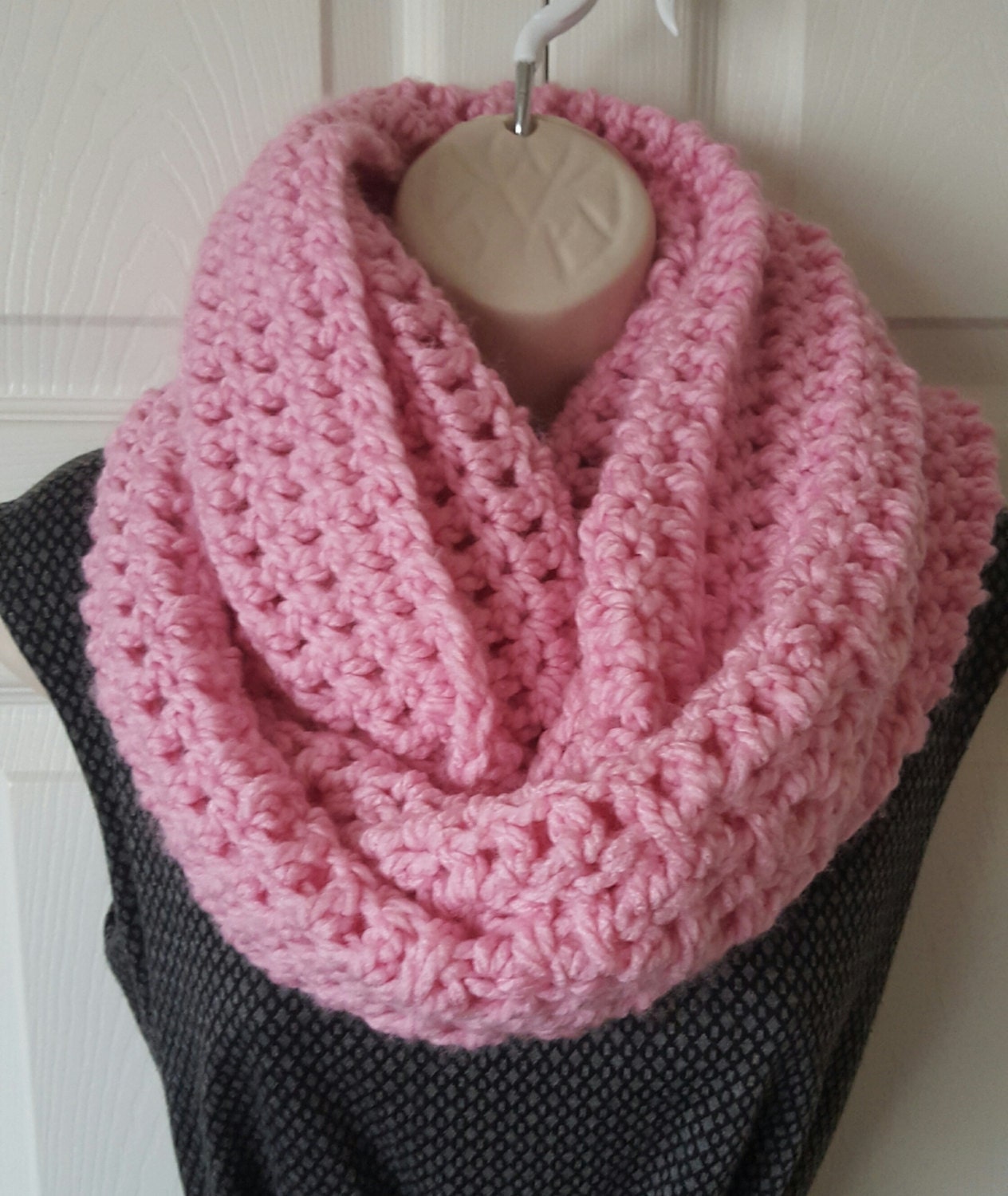 Crochet Super Long and Chunky Cowl Infinity Scarf, Infinity Scarf ...