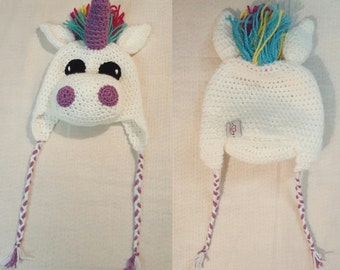 Unicorn hat, animal hat, unicorn beanie hat, 3D animal hat, crochet hat