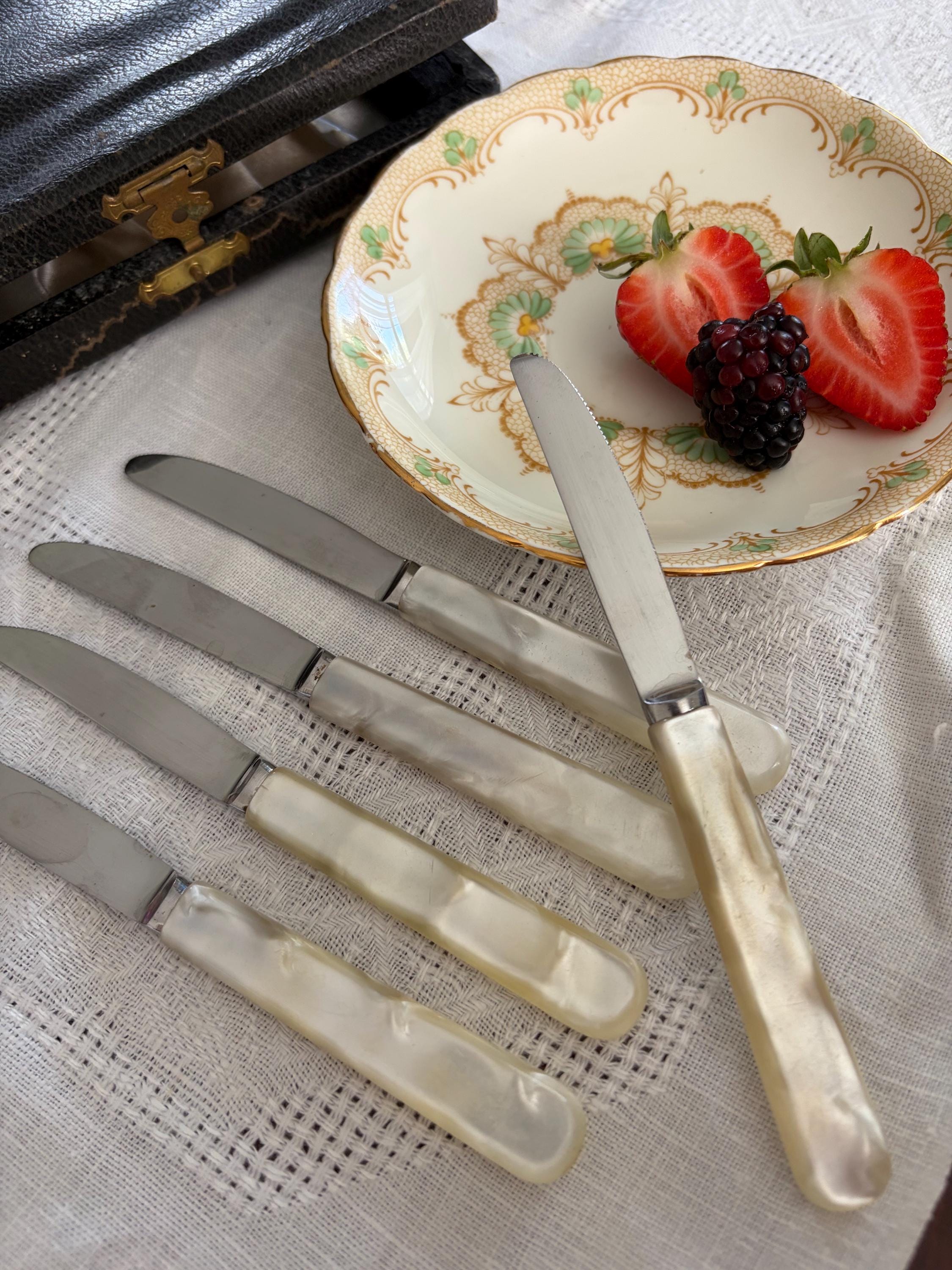 Mother of Pearl Antique Butter Knife - Etsy