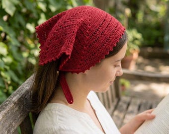 Free Crochet Bandana Pattern – Easy Triangle Head Scarf