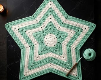 Easy Star Baby Blanket Crochet Pattern: Beginner-Friendly, Round Afghan (PDF Download)