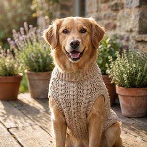 Easy Crochet Dog Sweater Pattern – No Sew Top Down Pet Sweater with Harness Hole