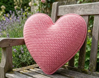 Easy Crochet Heart Pillow Pattern for Beginners | Valentine Cushion Tutorial