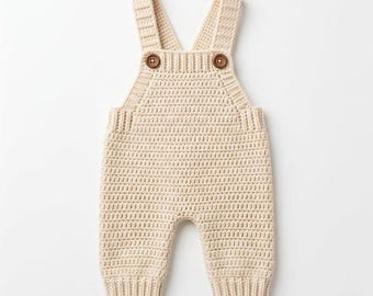 Newborn Crochet Overalls Pattern – Easy Baby Romper Outfit (PDF Download)