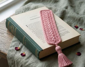 Easy Crochet Bookmark Pattern | Star Stitch Daisy Flower Tassel (PDF Download)