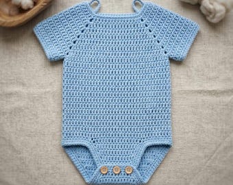 Easy Crochet Baby Onesie Romper Pattern | Newborn PDF Tutorial (Digital Download)