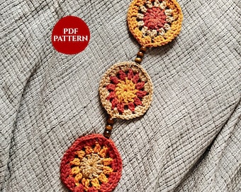 Crochet Boho Wall Hanging Pattern PDF Download Beginner Crochet Home Decor Gift Art
