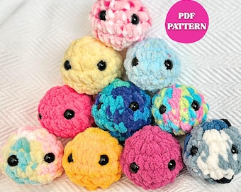 No Sew Crochet Stress Ball Pattern | Beginner Amigurumi Sensory Toy (PDF Download)