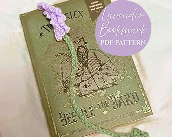 Crochet Lavender Bookmark Pattern | Easy Flower PDF (Beginner Friendly)