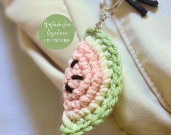 Watermelon Keychain Crochet Pattern | Easy Amigurumi Fruit PDF Tutorial