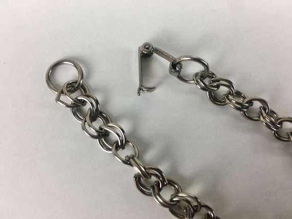 mod squiggles, vintage silver metal chainlink + o… - image 8