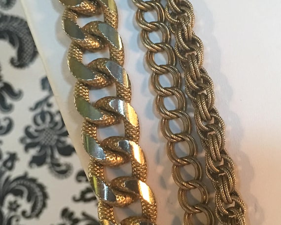 vintage 1960s Multi Chain Gold Necklace - signed … - image 5