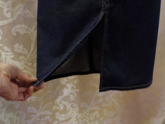 Denim Pencil Skirt Size 6 Bloomingdale's Y.E.S. D… - image 4