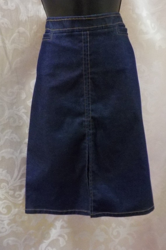 Denim Pencil Skirt Size 6 Bloomingdale's Y.E.S. D… - image 1
