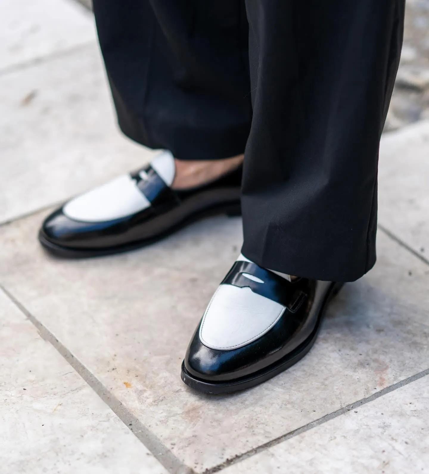 Men Black and White Dress Shoes - Etsy Men Black and White Dress Shoes - Etsy