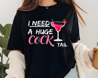 Camiseta divertida de cóctel, camiseta con humor sobre bebidas, camiseta para despedida de soltera. Necesito una camiseta de cóctel enorme.