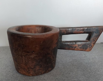 Hand Carved Burl Dipper