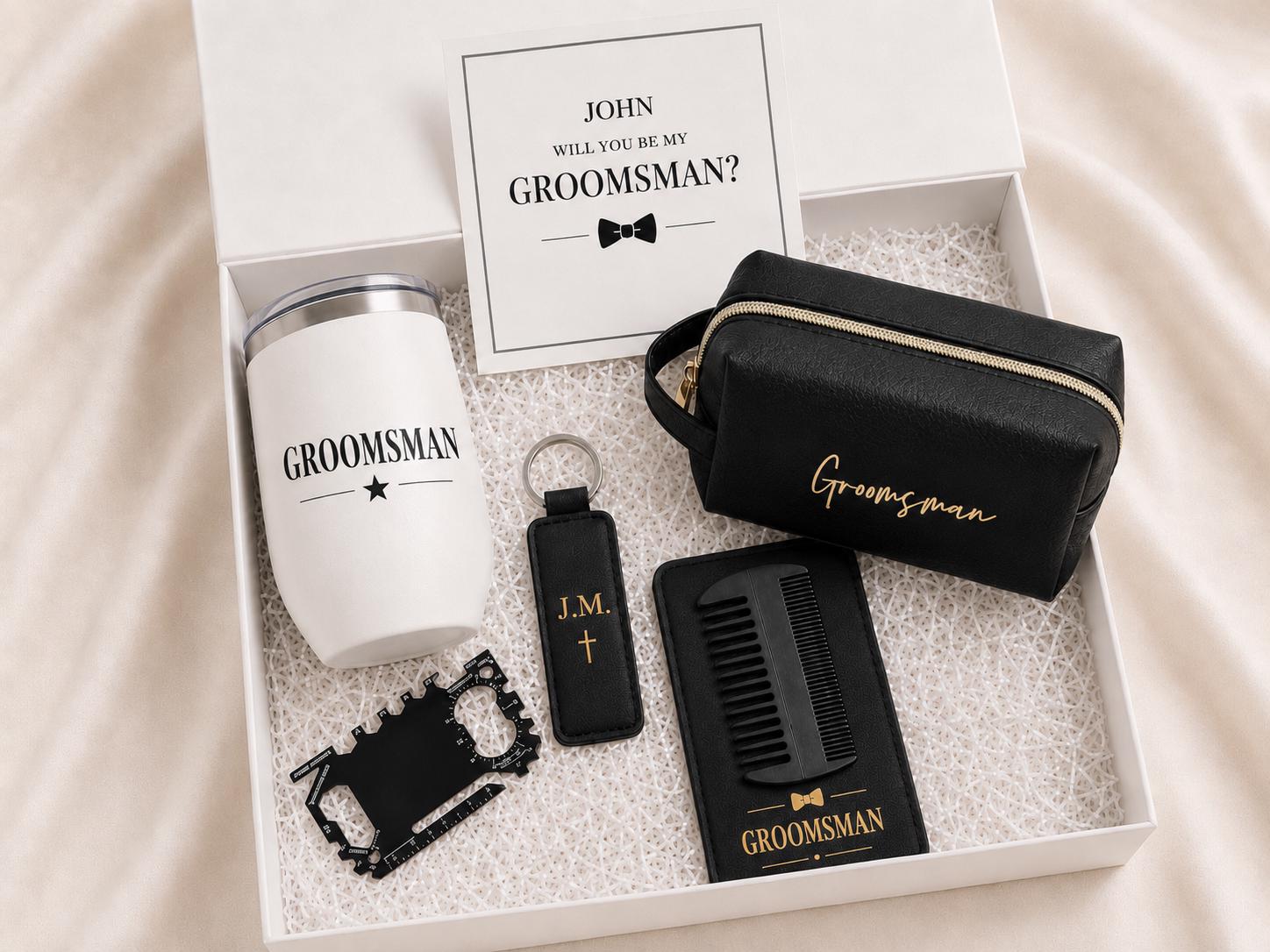 Personalized Groomsman Essentials Box